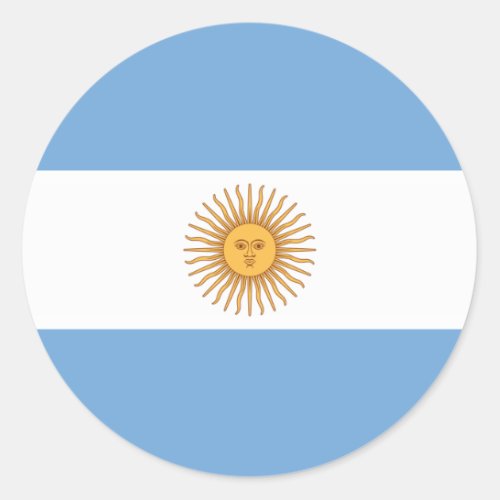 Flag of Argentina Classic Round Sticker