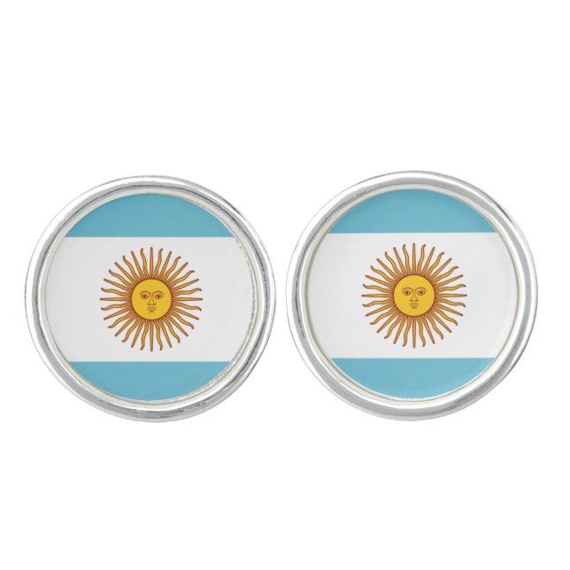 Flag of Argentina Cufflinks (Front)