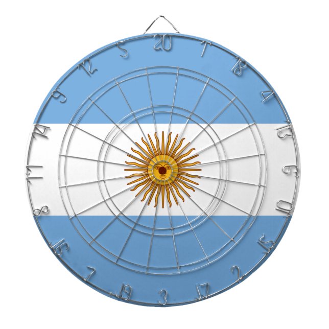 Flag of Argentina Dart Board (Front)