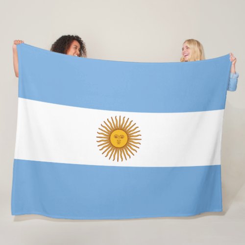Flag of Argentina Fleece Blanket