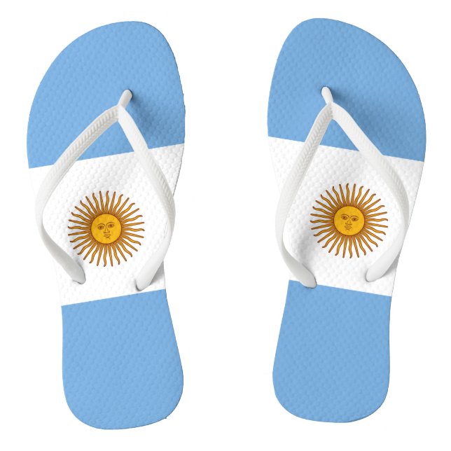 Flag of Argentina Flip Flops (Footbed)