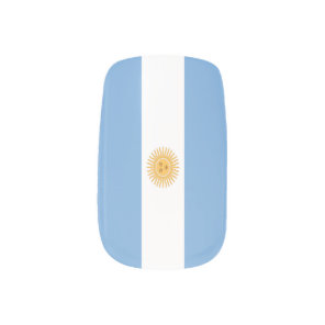 Flag of Argentina Minx Nail Art