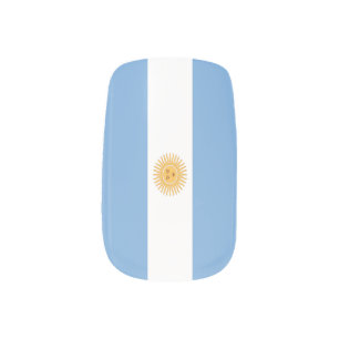 Flag of Argentina Minx Nail Art