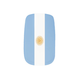 Flag of Argentina Minx Nail Art