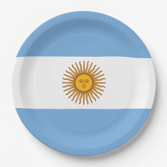 Flag of Argentina Paper Plates (Front)
