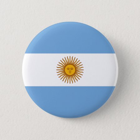 Flag Of Argentina Pinback Button