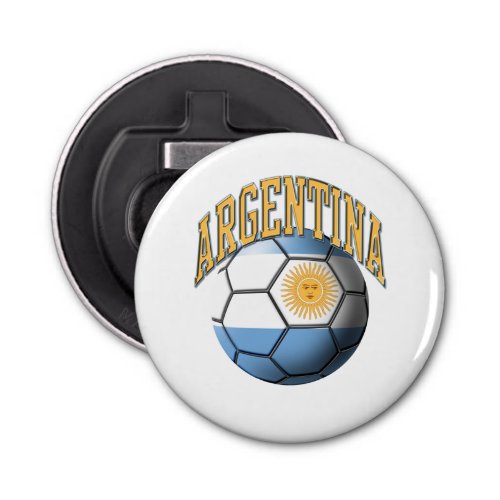 Flag of Argentina Soccer Ball Bottle Opener