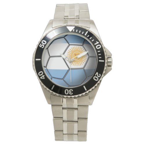 Flag of Argentina Soccer Ball Watch