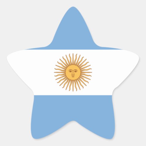 Flag of Argentina Star Sticker