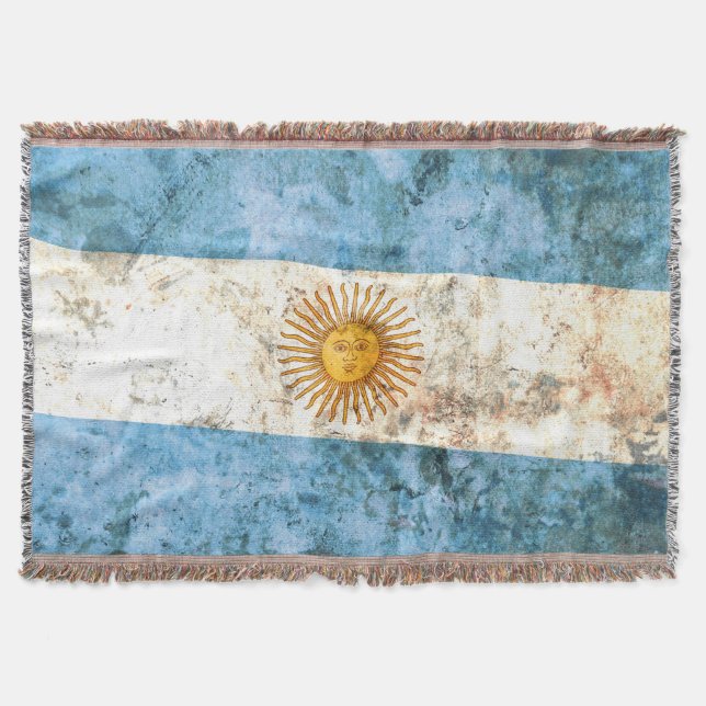 Flag of Argentina Throw Blanket (Front)