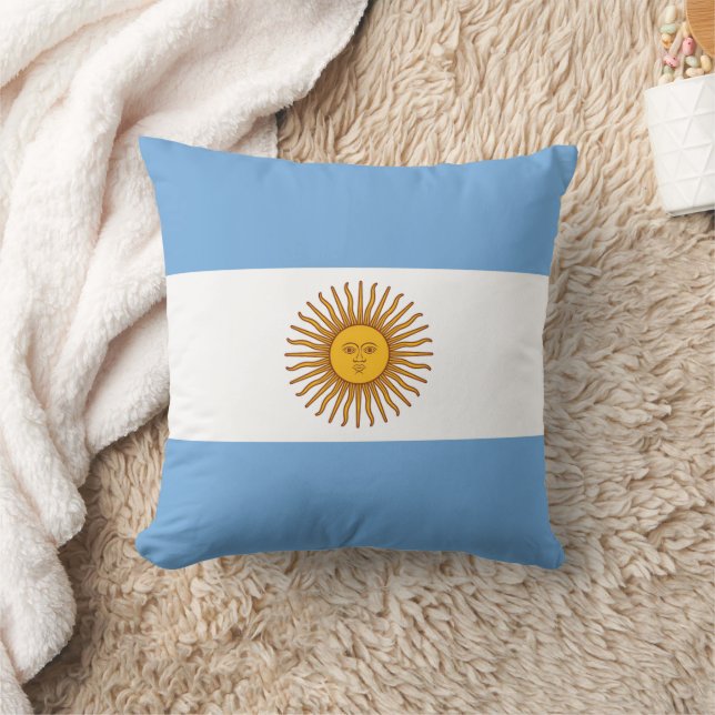 Flag of Argentina Throw Pillow (Blanket)