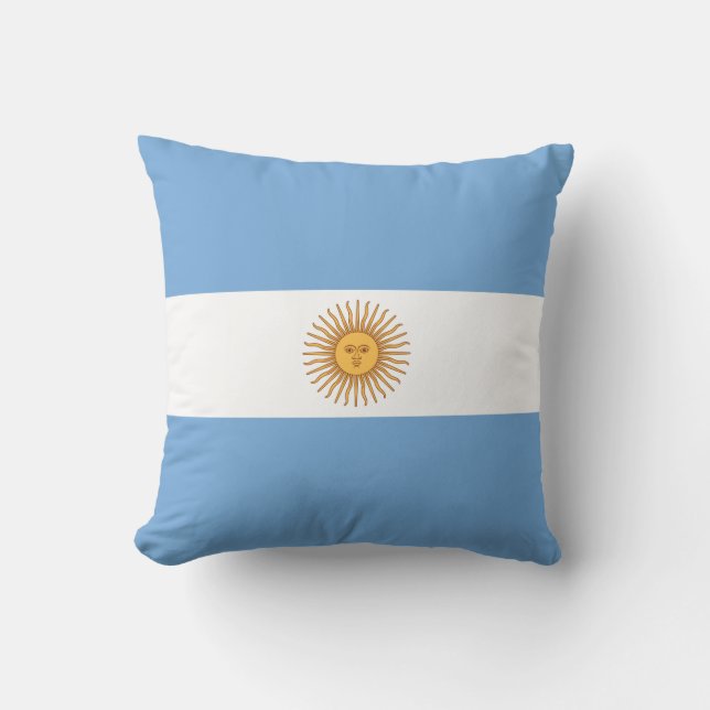 Flag of Argentina Throw Pillow (Front)