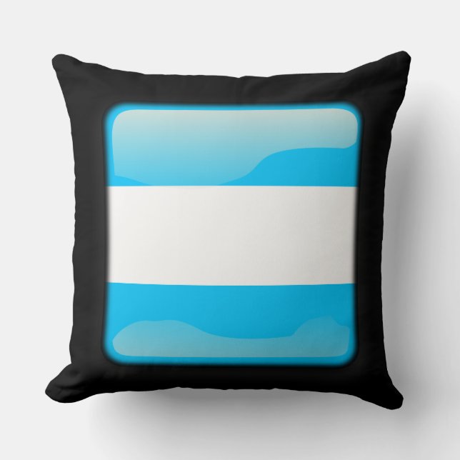 Flag of Argentina Throw Pillow (Front)