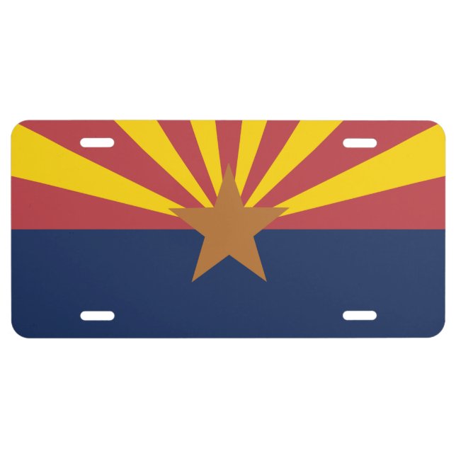 Flag of Arizona License Plate (Front)