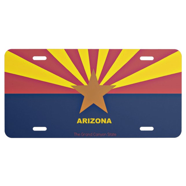 Flag of Arizona License Plate (Front)