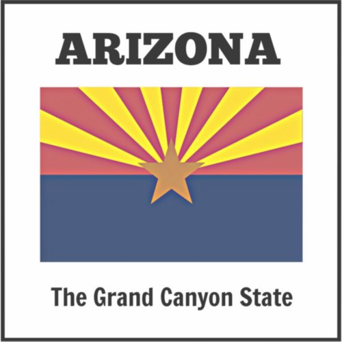 Flag of Arizona with state motto Sticker