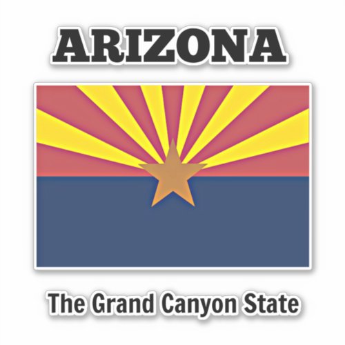 Flag of Arizona with state motto  Sticker