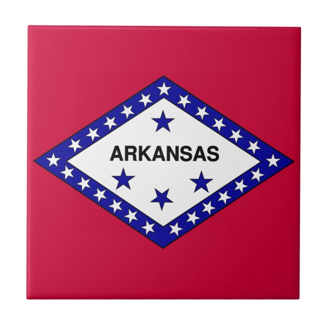 Flag of Arkansas Ceramic Tile (Front)