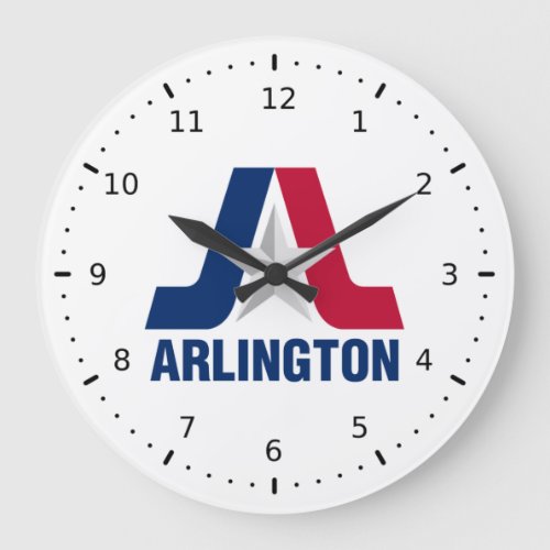 Flag of Arlington Texas Large Clock