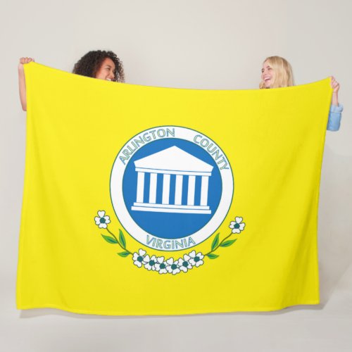 Flag of Arlington Virginia Fleece Blanket