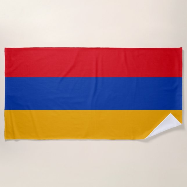 Flag of Armenia Beach Towel (Front)