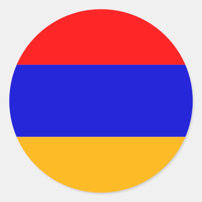 Flag of Armenia Classic Round Sticker (Front)