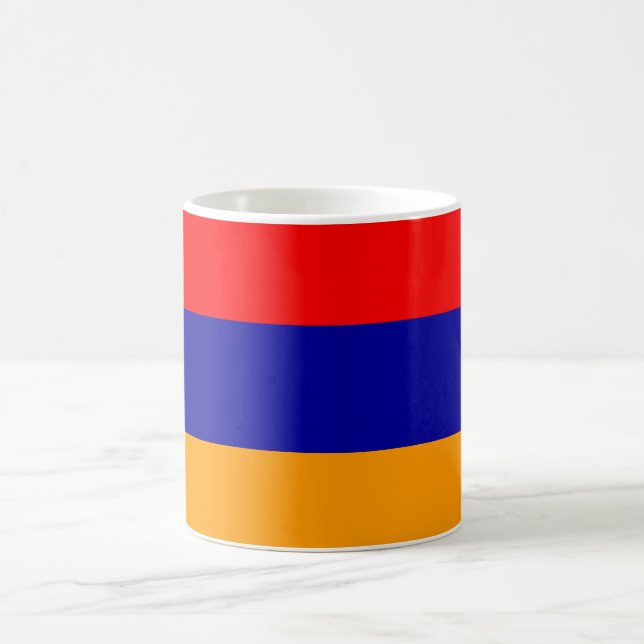 Flag of Armenia colors Coffee Mug (Center)