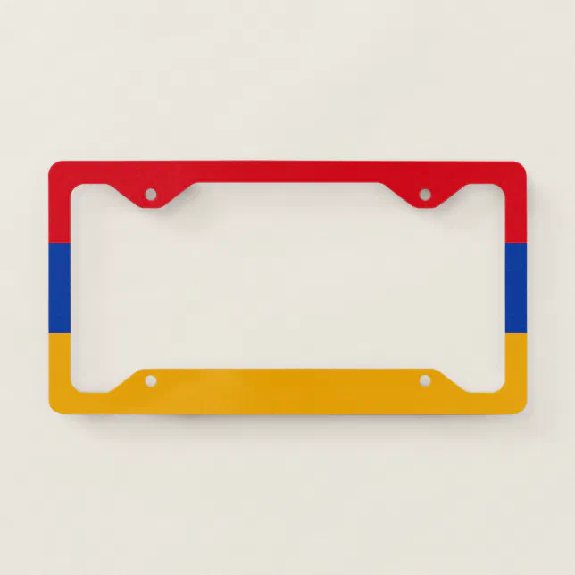 Flag of Armenia License Plate Frame Zazzle