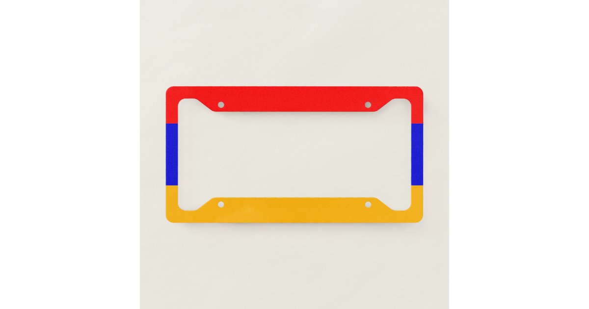 Flag of Armenia License Plate Frame Zazzle