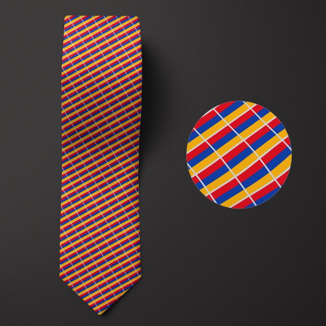 Flag of Armenia Pattern Neck Tie (Creator Uploaded)