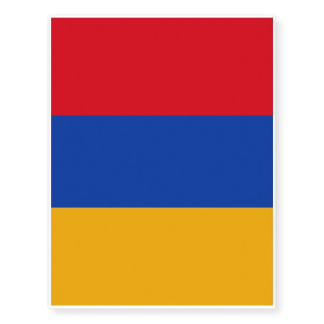 Flag of Armenia Temporary Tattoos (Front)