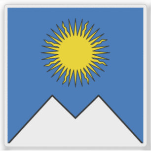 Flag of Arosa, Switzerland Sticker
