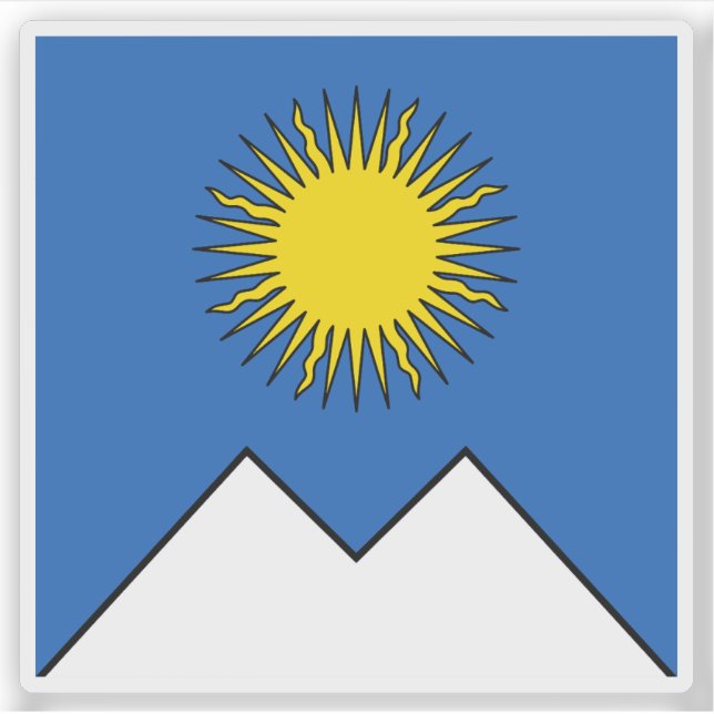 Flag of Arosa, Switzerland Sticker (Front)