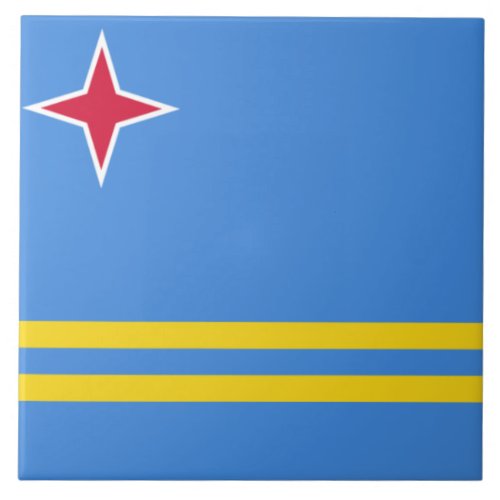 Flag of Aruba Ceramic Tile