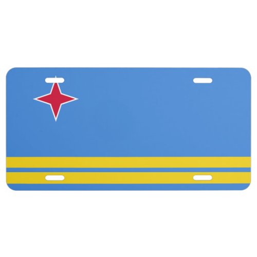 Flag of Aruba License Plate