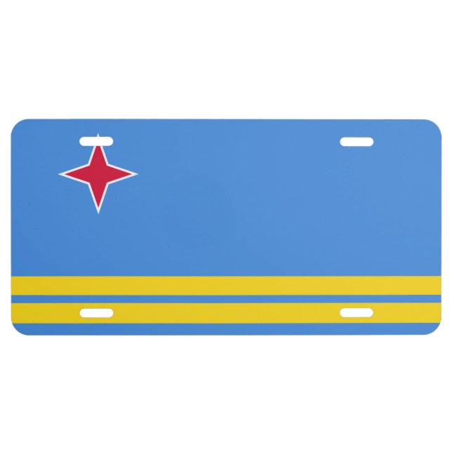 Flag of Aruba License Plate (Front)
