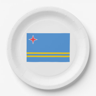 Flag of Aruba Paper Plates