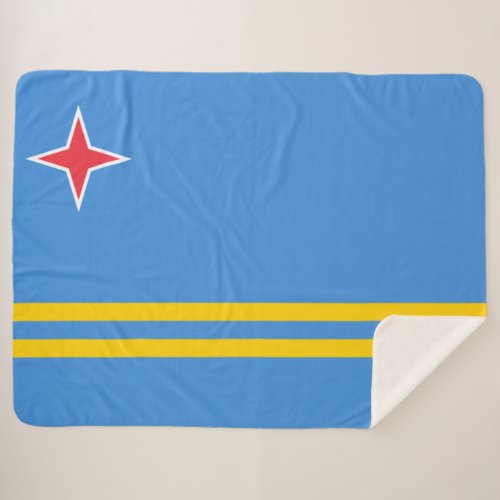 Flag of Aruba Sherpa Blanket