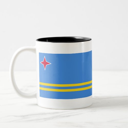 Flag of Aruba Two_Tone Coffee Mug