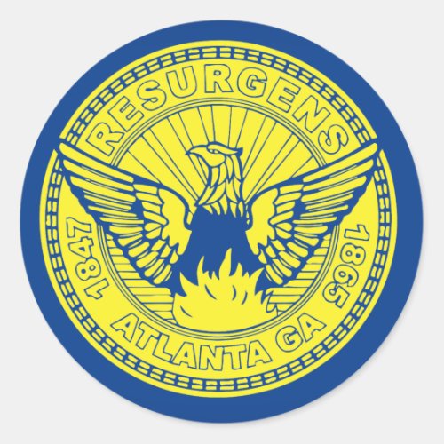 Flag of Atlanta Georgia Classic Round Sticker