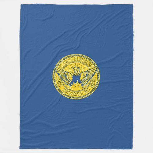 Flag of Atlanta Georgia Fleece Blanket