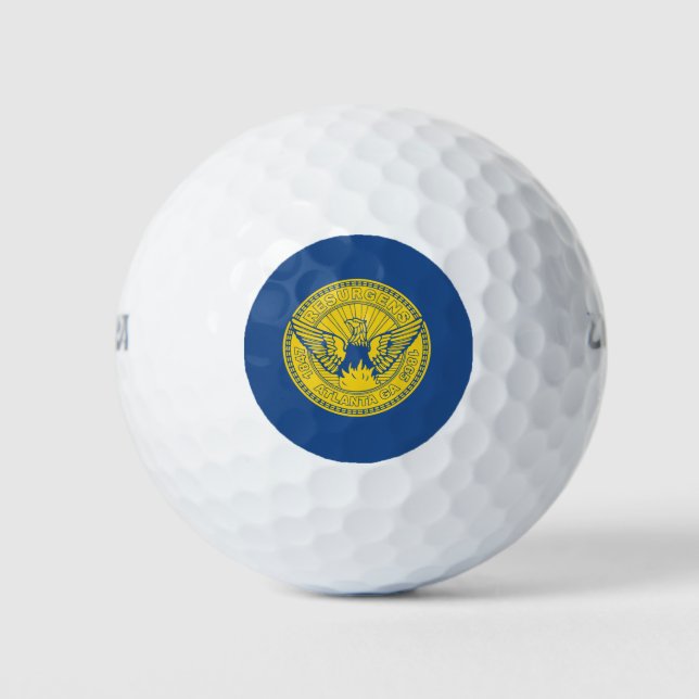 Flag of Atlanta, Georgia Golf Balls (Front)