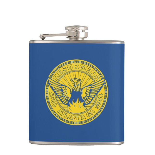 Flag of Atlanta, Georgia Hip Flask (Front)