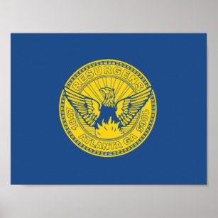 Flag of Atlanta, Georgia Poster