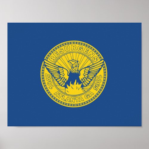 Flag of Atlanta Georgia Poster