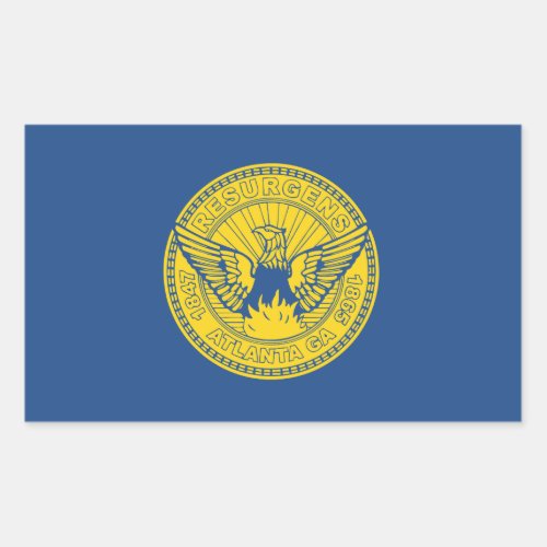 Flag of Atlanta Georgia Rectangular Sticker