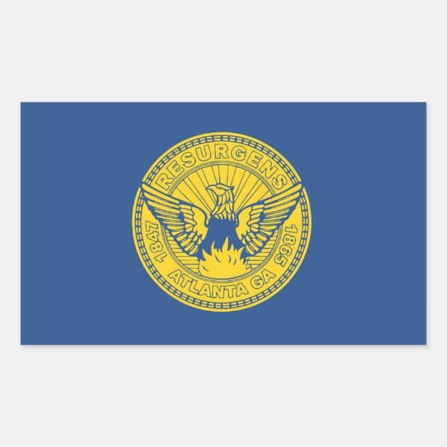 Flag of Atlanta, Georgia Rectangular Sticker (Front)