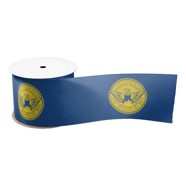 Flag of Atlanta, Georgia Satin Ribbon (Spool)