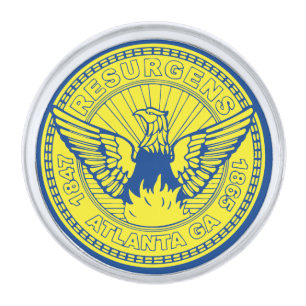 Flag of Atlanta, Georgia Silver Finish Lapel Pin