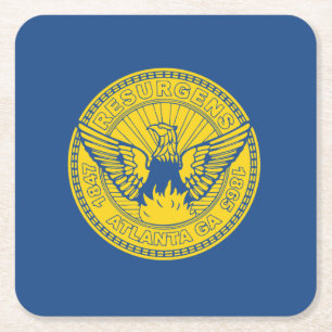 Flag of Atlanta, Georgia Square Paper Coaster